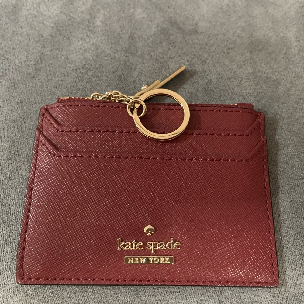 Kate Spade Red and Gold Card Holder